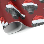 Funny Custom Face Hund Foto Weihnachtsmannmütze We Geschenkpapier (Rolleneckpunkt)