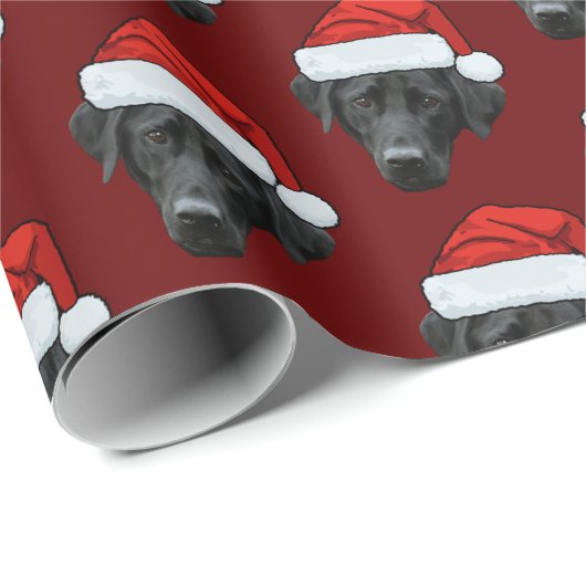 Funny Custom Face Hund Foto Weihnachtsmannmütze We Geschenkpapier (Rolleneckpunkt)