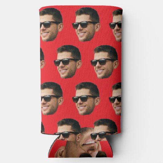 Funny Custom Face kann kühler sein Selters Dosenkühler (Rückseite)