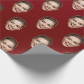 Funny Custom Face Personalisiert Gift Wrap Geschenkpapier (Ecke)