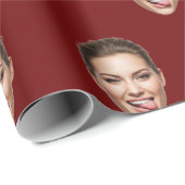 Funny Custom Face Personalisiert Gift Wrap Geschenkpapier (Rolleneckpunkt)