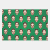 Funny Custom Face Personalisiert Gift Wrap Geschenkpapier Set (Vorderseite 2)
