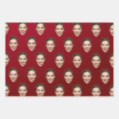 Funny Custom Face Personalisiert Gift Wrap Geschenkpapier Set (Vorderseite)