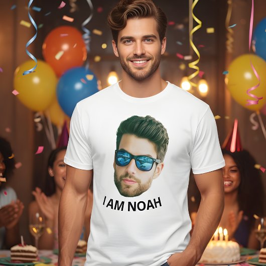 Funny Custom Face Picture Birthday Party Matching T-Shirt