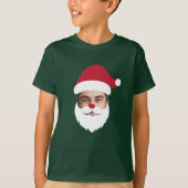 Funny Custom Face Swap Weihnachtsmann Weihnachten T-Shirt (Vorderseite)