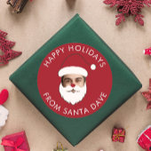 Funny Custom Face Swap Weihnachtsmann Weihnachtste Runder Aufkleber