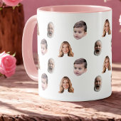 Funny Custom Family Face 3 Fotos Tasse
