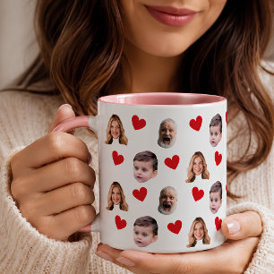 Funny Custom Family Face Fotos Tasse