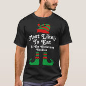 Funny Custom Family Weihnachten am ehesten Elf wah T-Shirt (Vorderseite)