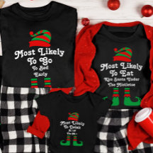 Funny Custom Family Weihnachten am ehesten Elf wah