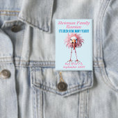 Funny Custom Family Wiedersehen Flamingo Button (Insitu)