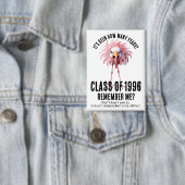 Funny Custom Flamingo 30. School Class Wiedersehen Button (Insitu)
