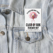 Funny Custom Flamingo 40. School Class Wiedersehen Button (Insitu)