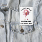 Funny Custom Flamingo Flocking Shocking Wiedersehe Button (Insitu)