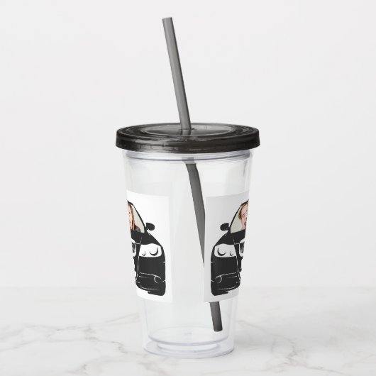 Funny Custom Foto Car Frame Acryltrinkbecher (Links)