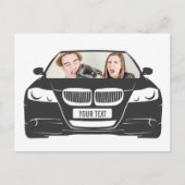Funny Custom Foto Car Frame Postkarte (Vorderseite)
