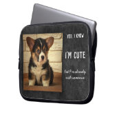 Funny Custom Foto Dog Boyfriend Laptop Sleeve (Vorderseite Links)