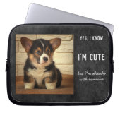 Funny Custom Foto Dog Boyfriend Laptop Sleeve (Vorderseite)