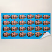 Funny Custom Foto Face Beach Handtuch Personalisie (Vorderseite)