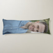 Funny Custom Foto Husband Ehefrau Boy oder Girl Fr Seitenschläferkissen (Rückseite)