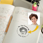 Funny Custom Foto Lehrer Klassenzimmer Großartige  Gummistempel<br><div class="desc">Die Briefmarke "Teacher" aus Gummi enthält einen eigenen Namen und eine Nachricht für das Foto.</div>