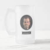 Funny Custom Foto Trauzeuge Geschenk Mattglas Bierglas (Links)