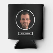 Funny Custom Foto Trauzeuge Geschenk Schwarz und W Dosenkühler (Vorderseite)