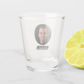 Funny Custom Foto Trauzeuge Geschenk Schwarz und W Schnapsglas (Rückseite)