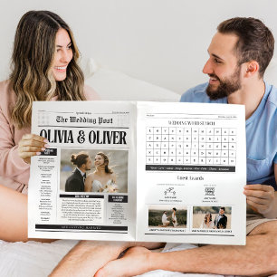 Funny Custom Foto Zeitung Hochzeitseinladung Karte