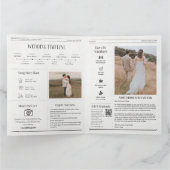 Funny Custom Foto Zeitung Hochzeitseinladung Karte (Innenseite)