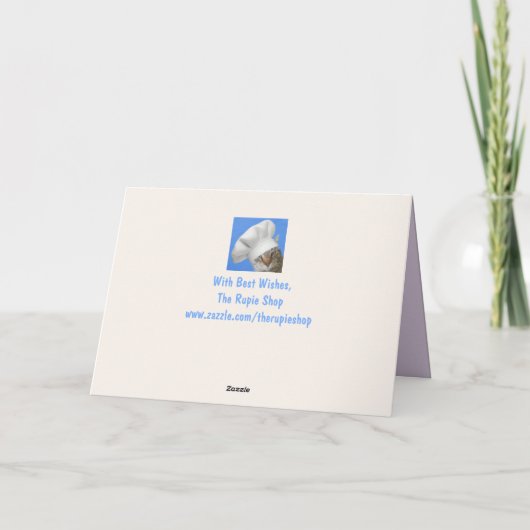 Funny Custom "From Cat" Geburtstag Karte (Rückseite)