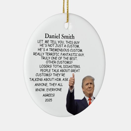 Funny Custom Geschenke für Trump-Ornament Keramik Ornament (Rechts)