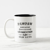 Funny Custom Grandpa Nickname Zweifarbige Tasse (Links)