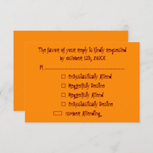 Funny Custom Halloween-Party UAWG Einladungskarte (Vorne/Hinten)