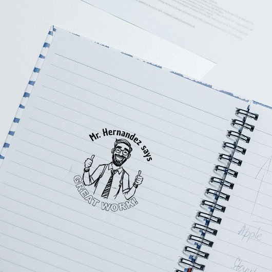 Funny Custom Happer Lehrer Klassenzimmer Gute Arbe Gummistempel