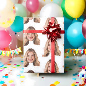 Funny Custom Heads Foto Gift Wrap | Angepasstes Ge Geschenkpapier
