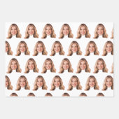 Funny Custom Heads Photo Gift Wrap | Custom Face Geschenkpapier Set (Vorderseite)