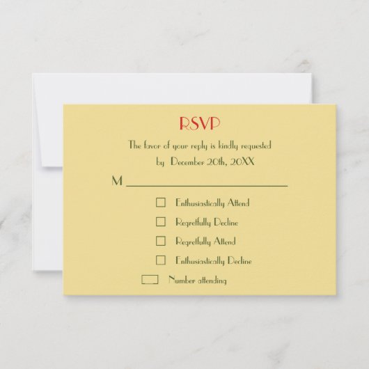 Funny Custom Holiday Weihnachten Hochzeit RSVP Ein (Vorderseite)