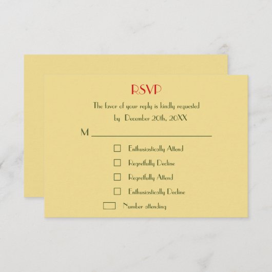 Funny Custom Holiday Weihnachten Hochzeit RSVP Ein (Vorne/Hinten)