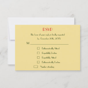 Funny Custom Holiday Weihnachten Hochzeit RSVP Ein Karte