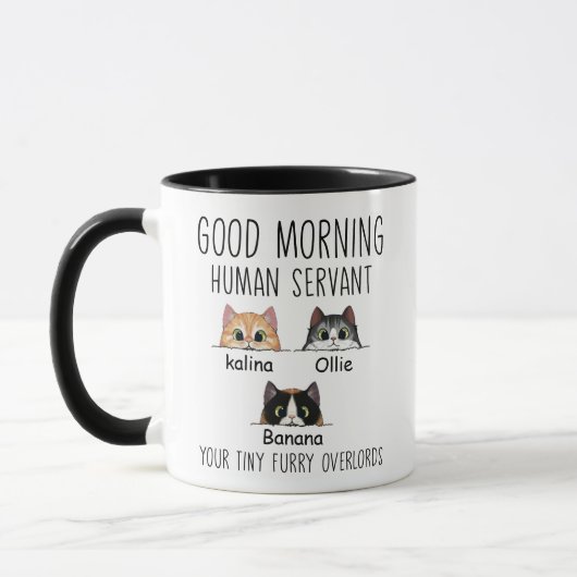 Funny Custom Human Servin für Cat Eigentümer Haust Tasse (Links)