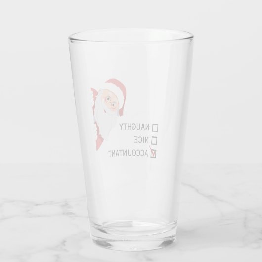 Funny Custom Jeglicher Beruf Weihnachtsbär Glas (Rückseite)