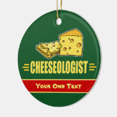 Funny Custom Käse CHEESEOLOGIST Weihnachten Keramik Ornament (Links)