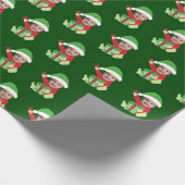 Funny Custom Kids Face Elf Christmas Geschenkpapier (Ecke)