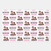 Funny Custom Kids Gesicht Foto glücklichen Muttert Geschenkpapier Set (Vorderseite 2)