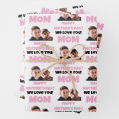 Funny Custom Kids Gesicht Foto glücklichen Muttert Geschenkpapier Set (Beispiel)