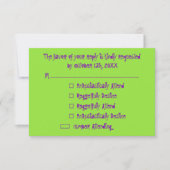 Funny Custom Kids Halloween-Party UAWG Einladungsk RSVP Karte (Vorderseite)