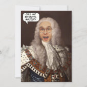 Funny Custom King Head in Hole Foto Einladung (Vorderseite)