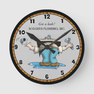 Funny Custom Klempner große Uhr