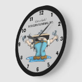Funny Custom Klempner große Uhr (Winkel)